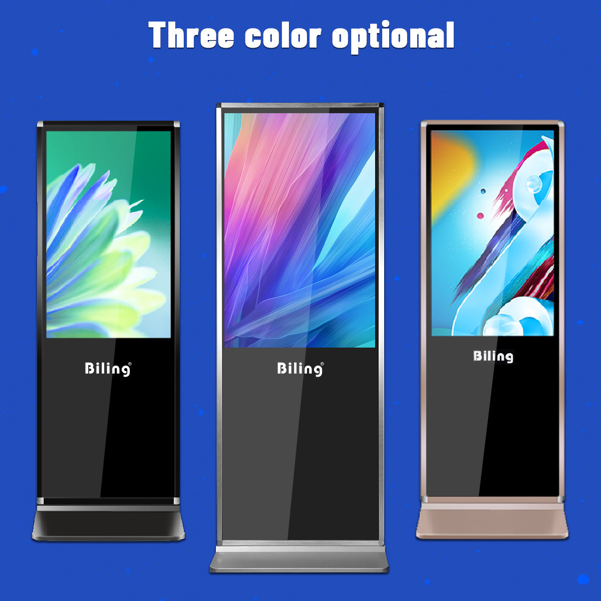 Super Thin Floor Standing Digital Signage Kiosk Stand-alone System | Commercial Displays and Screens